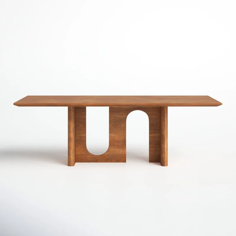 

Solid wood dining table Log long table Nordic living room desk Household rectangular meeting desk Workbench