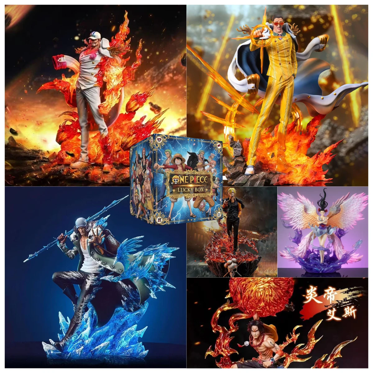 

One Piece Surprise Box — коллекция Mystery Anime Figure, слепая коробка случайных персонажей для фанатов с Луффи, Зоро, Санджи