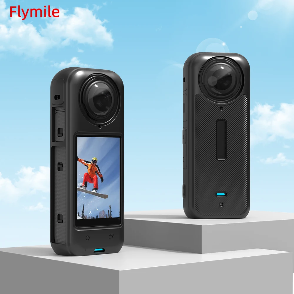 

Flymile силиконовый чехол для Insta360 X4, защита от царапин и пыли, защитный чехол для корпуса, мягкий набор аксессуаров для камеры