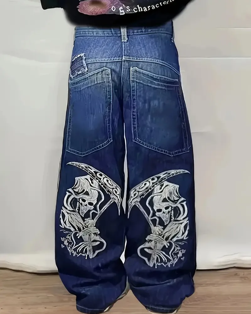 

Y2K Streetwear New Fashion Oversized Print Baggy Jeans Women Gothic Punk Hip Hop Popular Casual Joker High Waist Wide Leg Pants