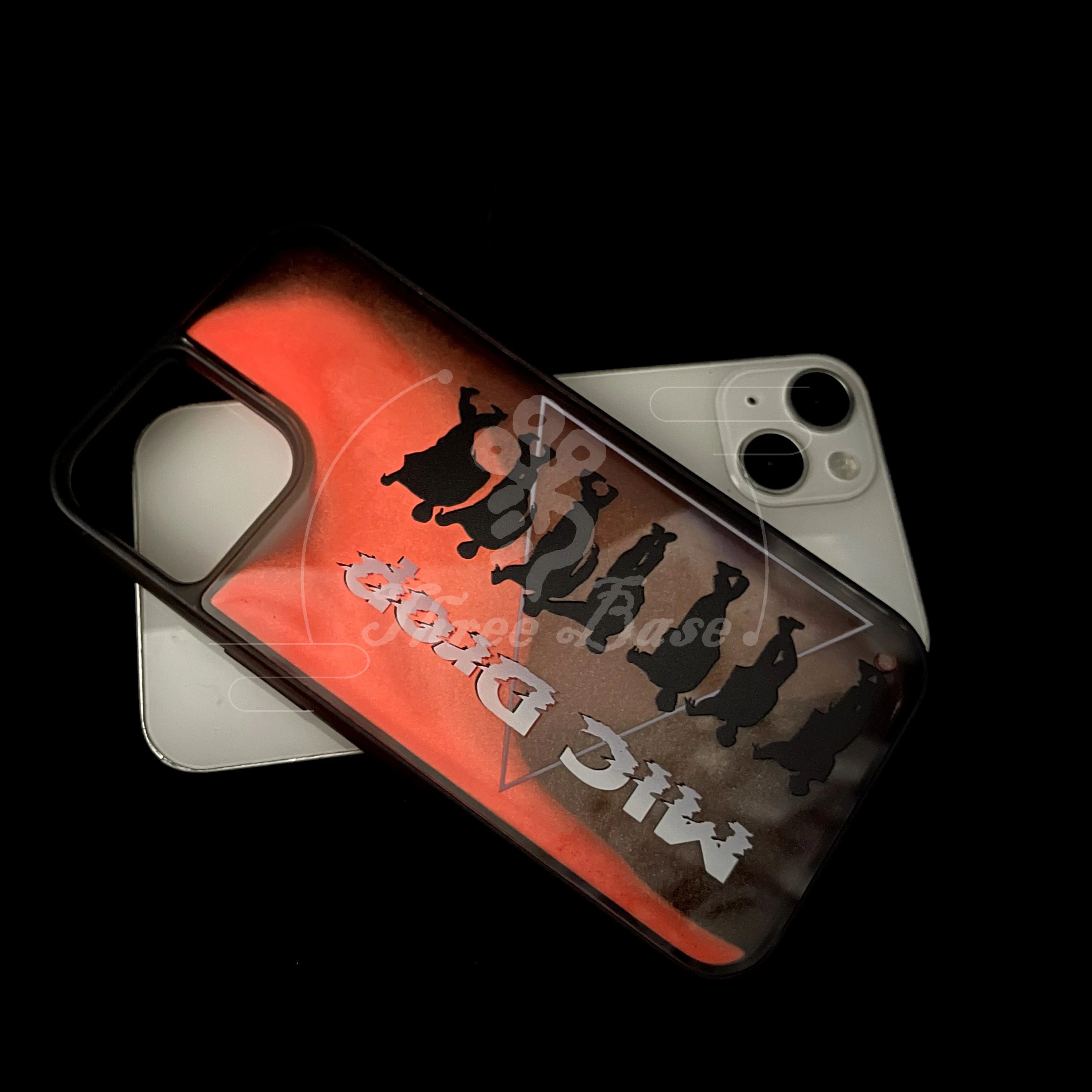 Phone Case YTC PTD Mic Drop Floating Liquid Quicksand Glitter Black Swan Boy With Luv For iPhone 17 16 PROMAX 15 PRO 13 Pro 14+