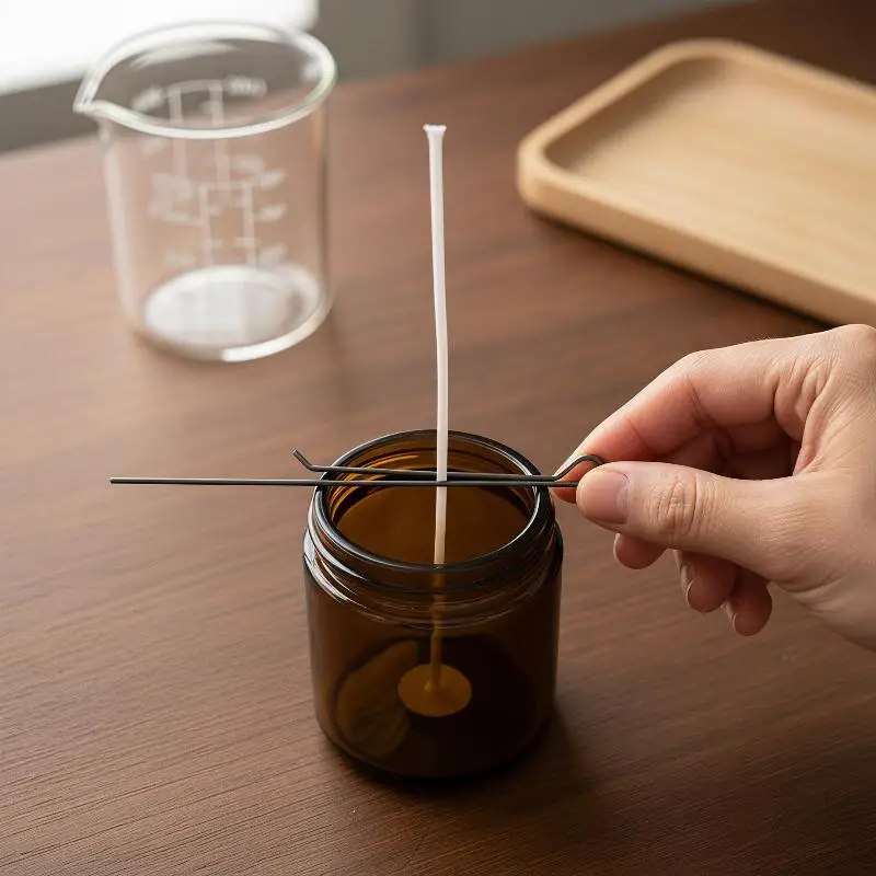 Candle Wick Holder for DIY 10/20/30Pcs 12cm Metal Fixing Clips for Homemade Scented Candle Making