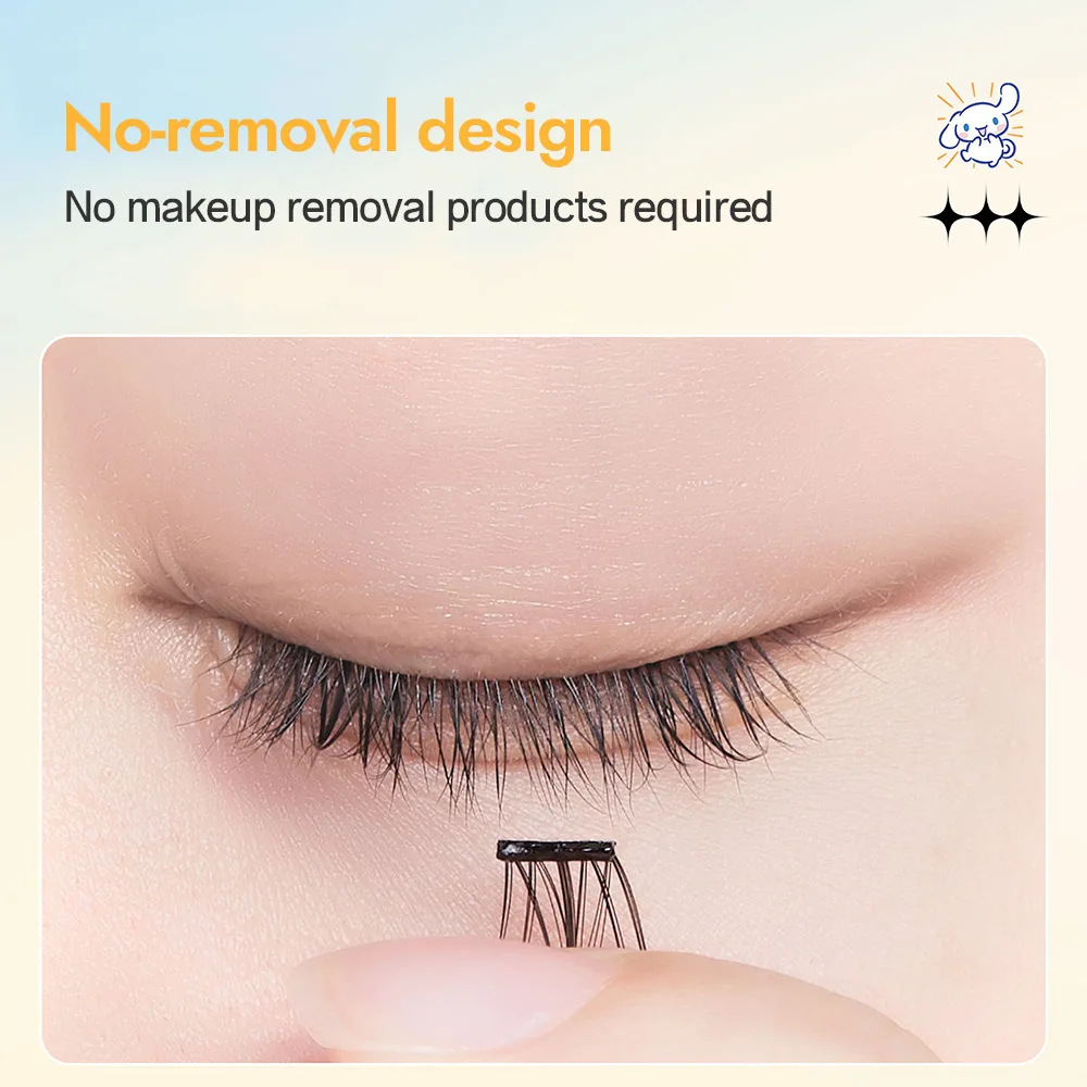 12 رموش صناعية خالية من الغراء من سلسلة زودياك 0.05 ملم رموش صناعية مجزأة ذاتية اللصق على شكل حرف C