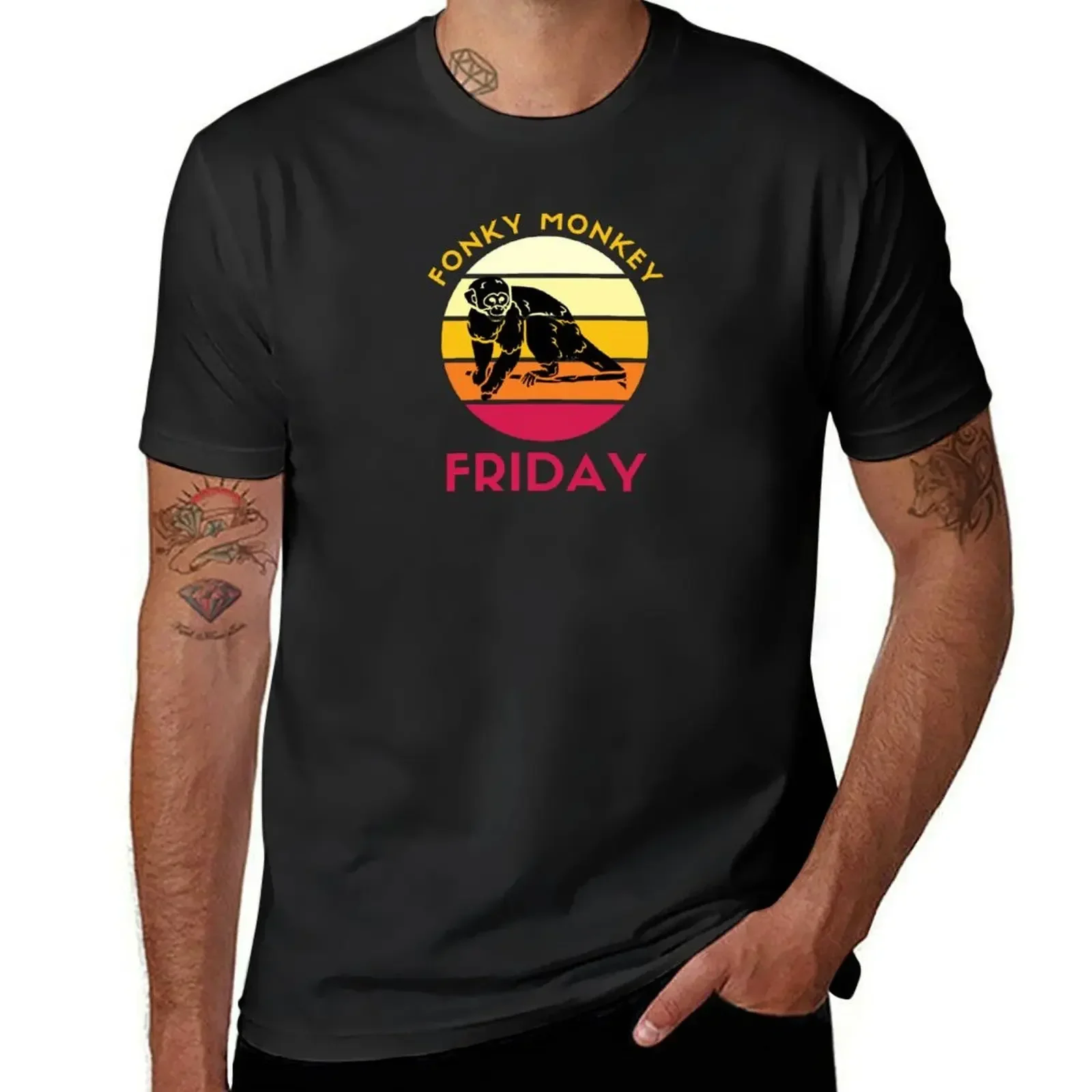 Funky monkey friday T-Shirt vintage t shirts custom shirt blanks graphic t shirts t shirt men 100℅ cotton