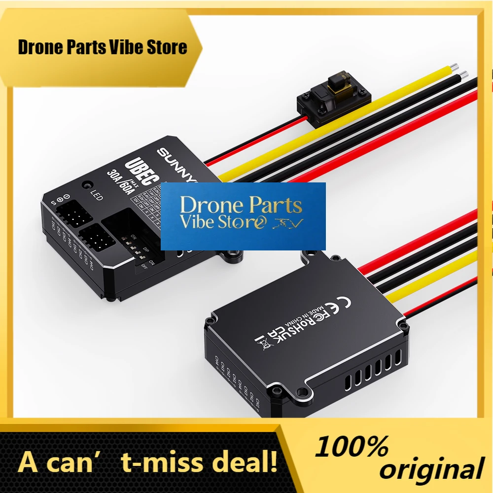 

DronePSUNNYSKY 30A HV UBEC 3-18S 9-80V Input Adjustable 5.2/6/7.4/8.4/9/12V Output /8 Parallel Outputs/aluminum Case For RC Mode