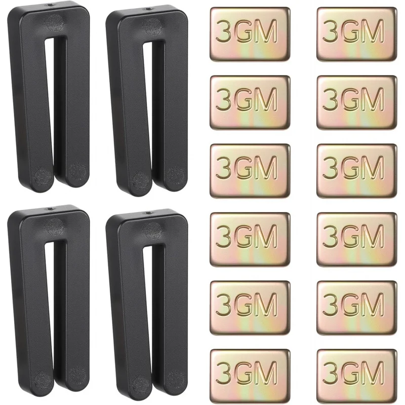 16 PCS Ceiling Fan Balancing Kit, 4 Set weight Balance , Include 4 Blades Clips and 12 Gold Self-