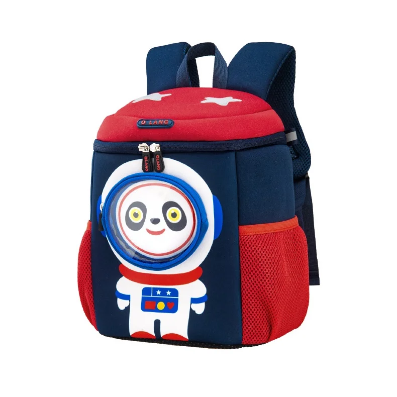 Cute Children Panda Astronaut Small Backpacks New Girl Boy Cartoon Animal Students Bucket Reflective Schoolbags In Kindergarten
