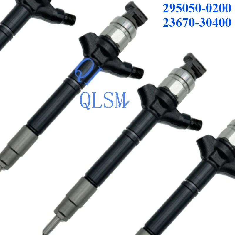 

4-Pack 295050-0200 23670-30400 Diesel Fuel High Quality Common Rail Injector Assembly for Toyota -