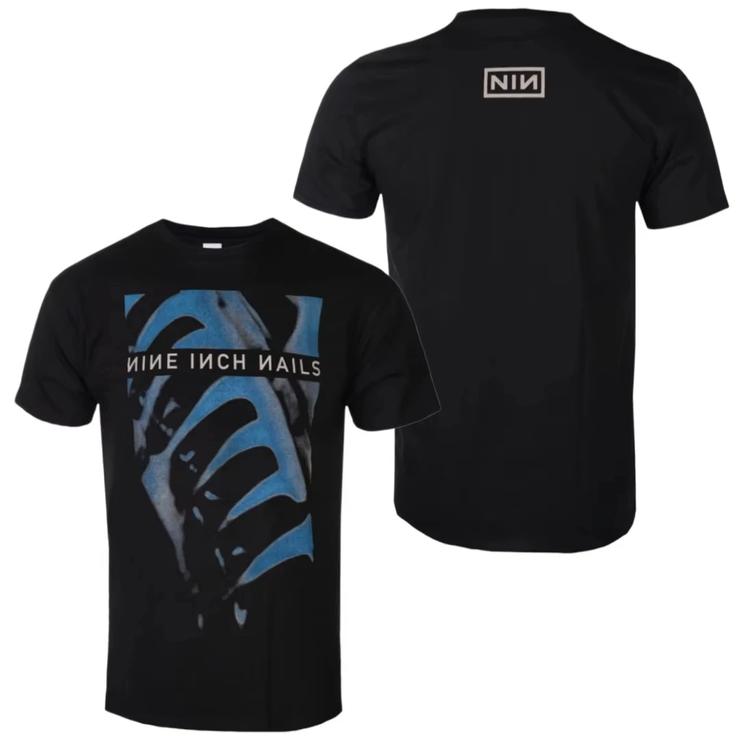 Camiseta Nine Inch Nails - Pretty Hate Machine com Estampa Neon Art - Camiseta de Banda de Rock Industrial para Homens e Mulheres