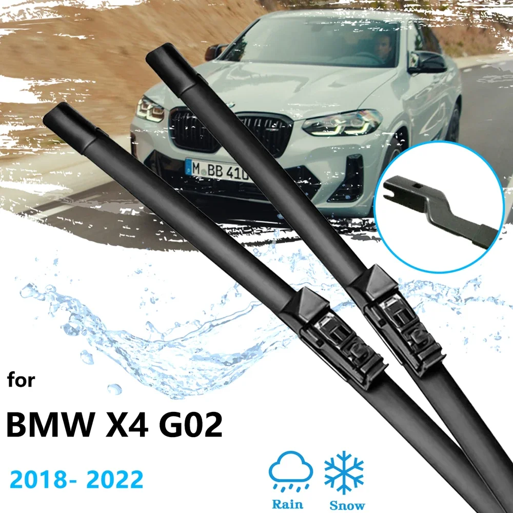 For BMW X4 G02 2018 2019 2020 2021 2022 Front Frameless Wiper Blades Windscreen Window 26