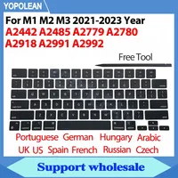 Laptop A2442 A2485 A2779 A2780 A2918 A2991 A2992 A2681 Keycaps Keys Key Cap set For Macbook Pro M1 M2 M3 14\