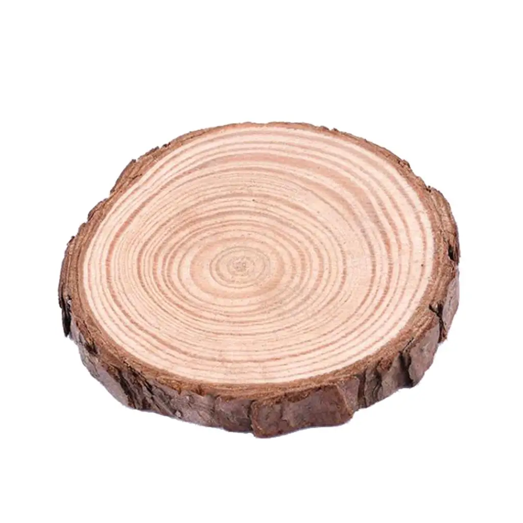 Wooden Round Slices DIY Craft Kit Pine Circles Wood Chips for Wall Door Table Photo Props and Home Decor