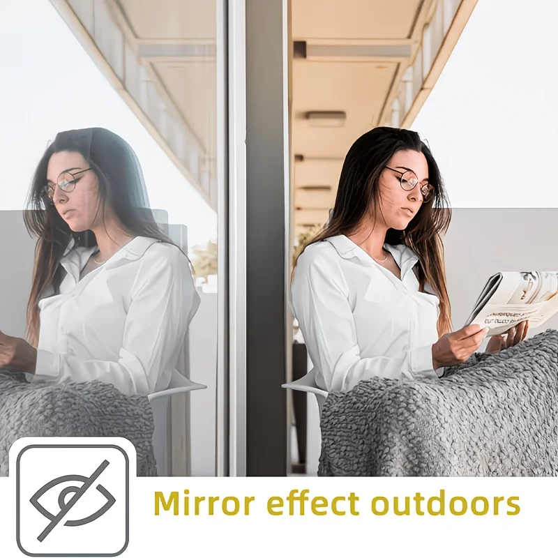 One Way Privacy Window Film Sun Block Heat Control High Transparency Anti Glare Easy Install DIY for Home Office Glass