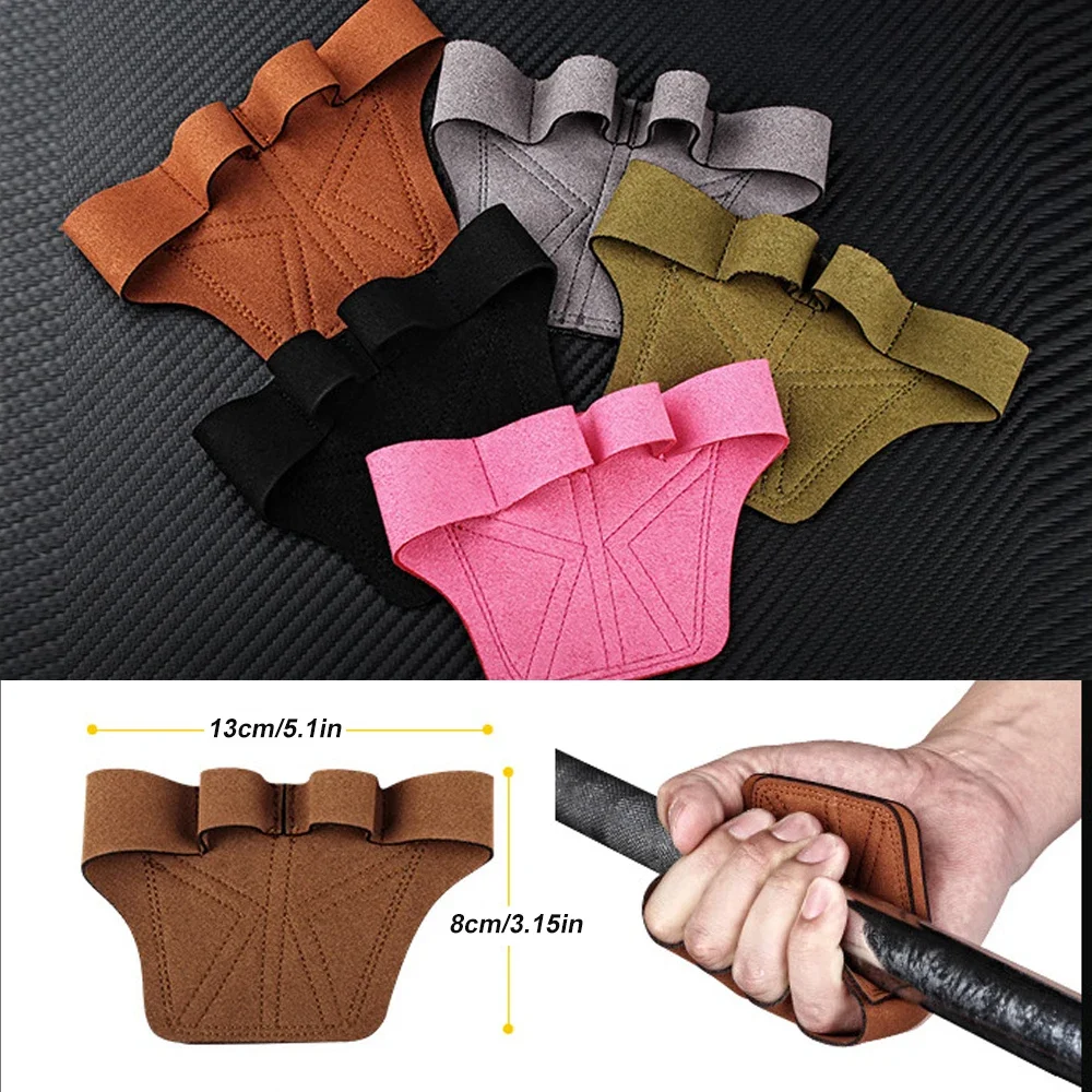 1Pair Pads Lifting Grips Weight Lifting Training Gloves Palm Protection Women Men Fitness Sports Gymnastics Grips Pull Ups