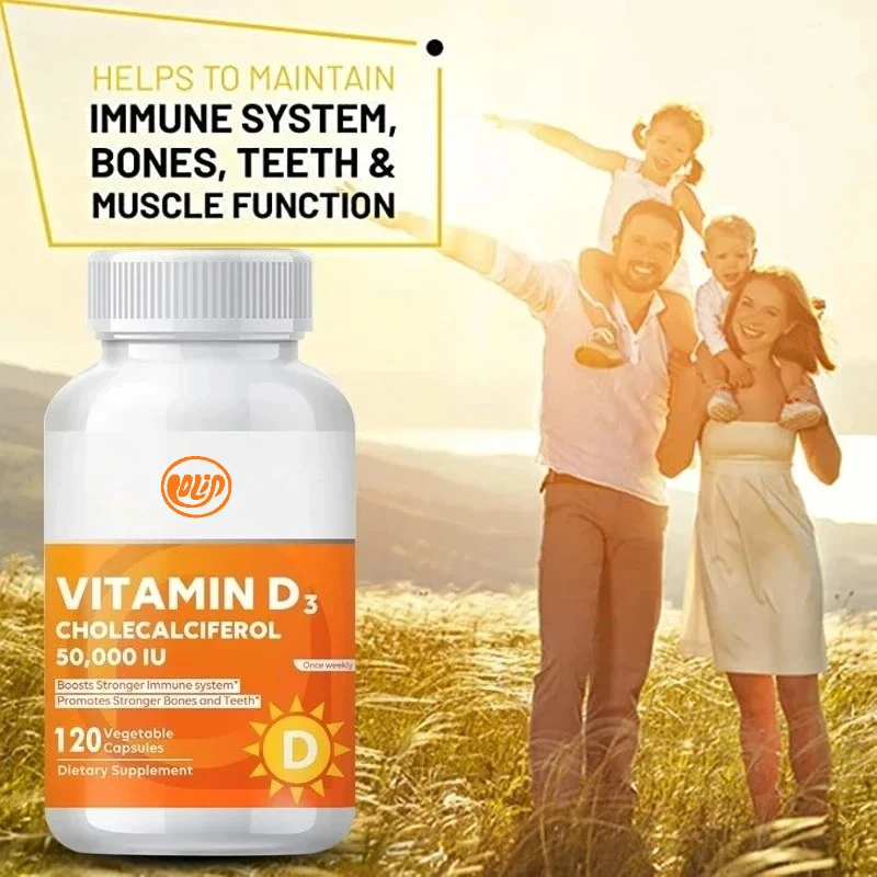 

Добавка витамина D3 50000 IU для поддержки и иммунитета. Усилитель нервной системы для здоровых мышц и костей — 60 мягких капсул в бутылке.