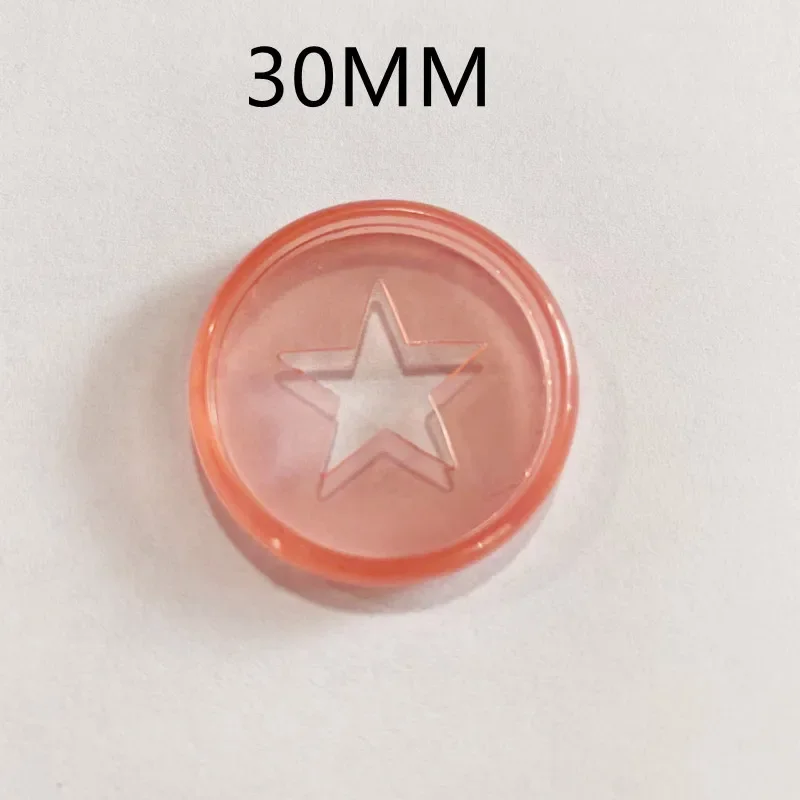 New 30MM plastic transparent jelly color five-pointed star pattern loose-leaf buckle hand ledger notebook accessories