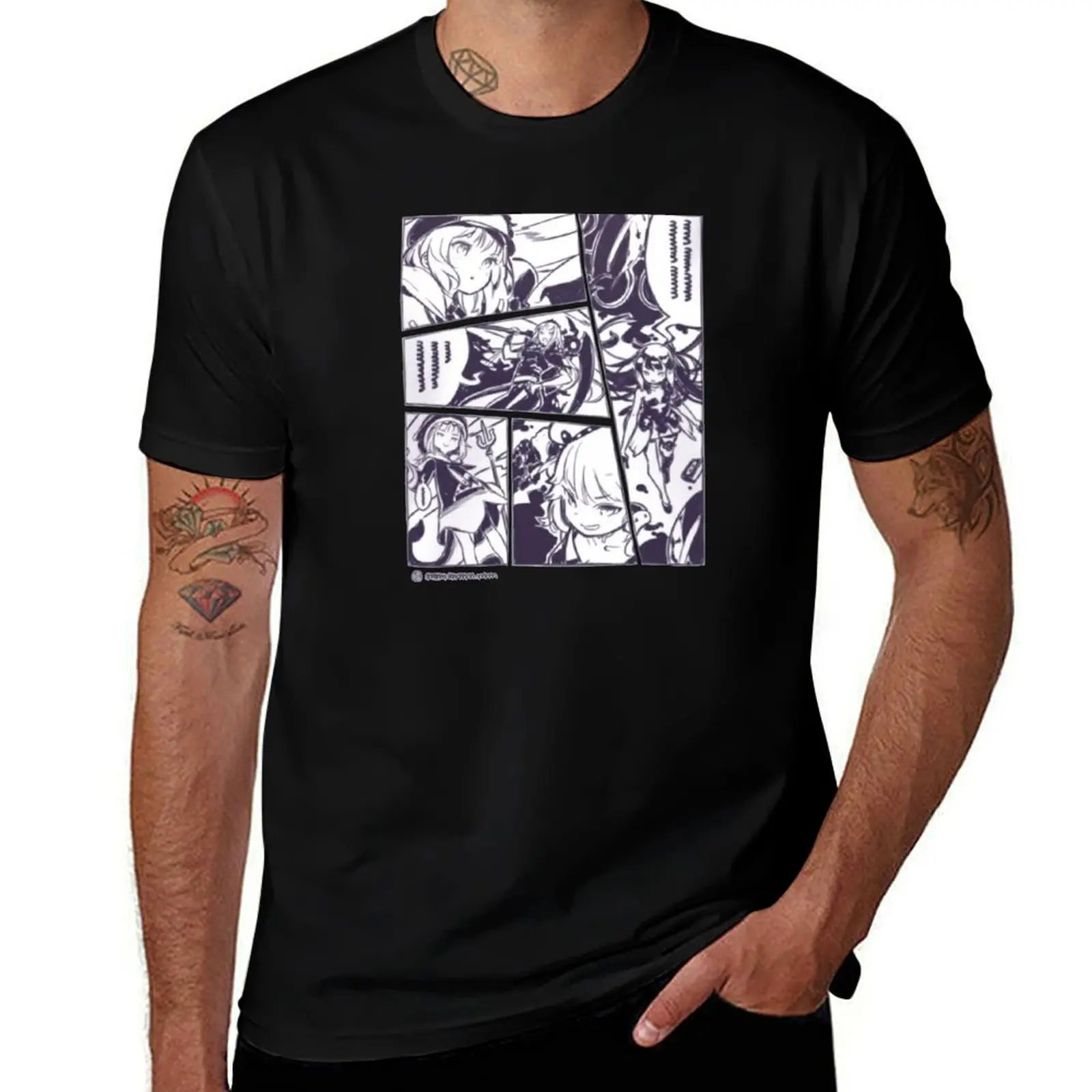 Yuru Ina New Shirt Manga Stamp - Hololive - Ninomae Ina'nis T-Shirt t shirts for man pack white t shirts designer T-shirt