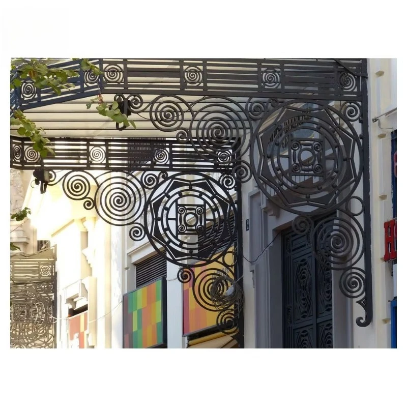 Factory custom awning modern style outdoor beach metal high quality wrought iron awning