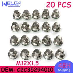 20x OEM# C2C35294010 New Wheel Lug Nuts Chrome 12x1.5mm For Jaguar F-Type S-Type X-Type XJ XJR XE XF XJ220 1991-2022 Auto Part