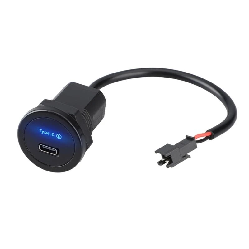 

652F 30W Fast Speed Type C PD3.0 Car Charging Sockets for Vehicles, DIY 12V Accessories USB Outlet