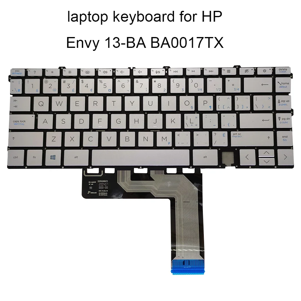 

CF Canadian French Keyboard For HP Envy 13T-BA 13-BA BA0017TX 13-BD Backlight Replacement Keyboards Silver Keycaps L88073-DB1