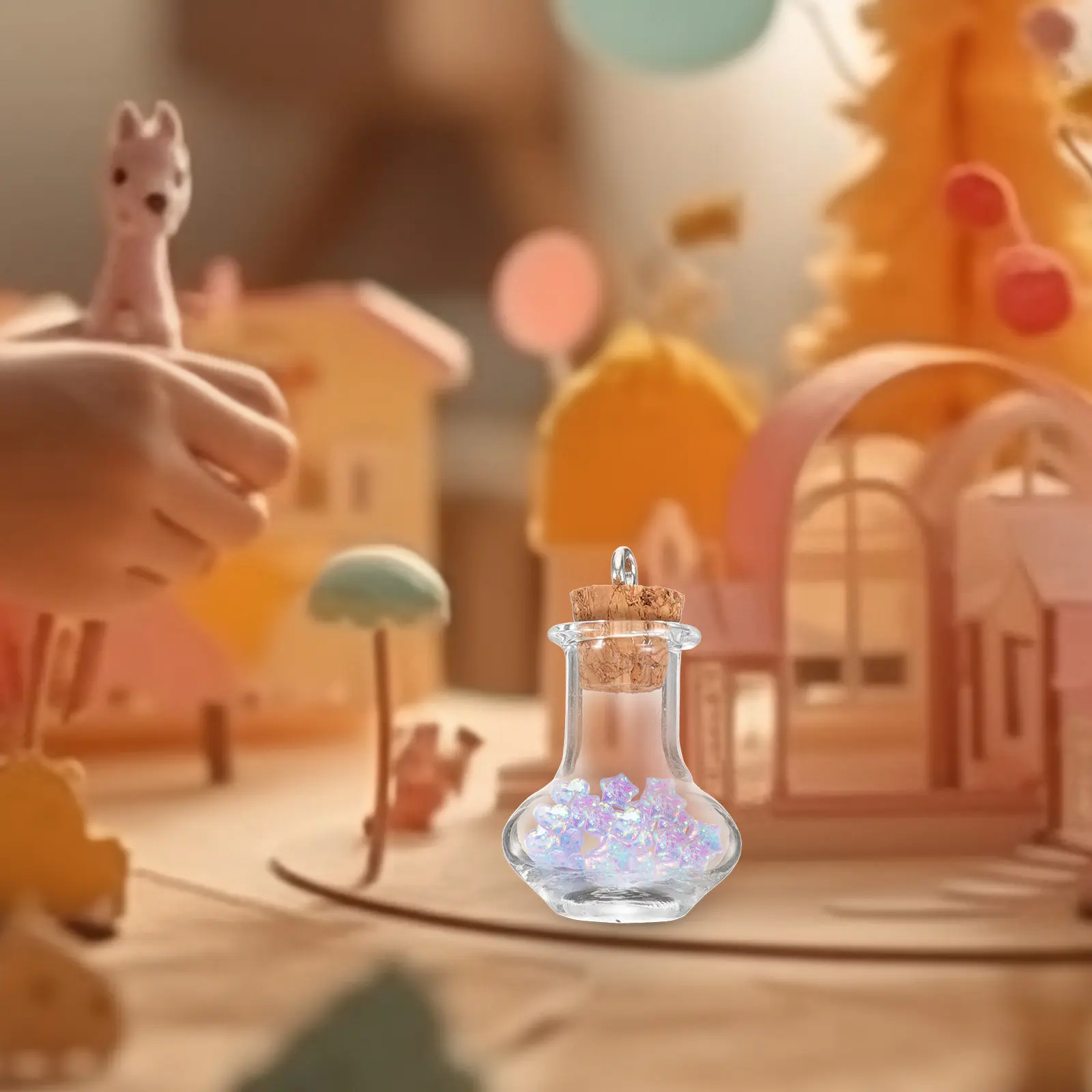 20Pcs Mini Clear Glass Wishing Bottles with Cork Stopper for DIY Crafts Wedding Favors Sand Art Perfume Samples Decorative Glass