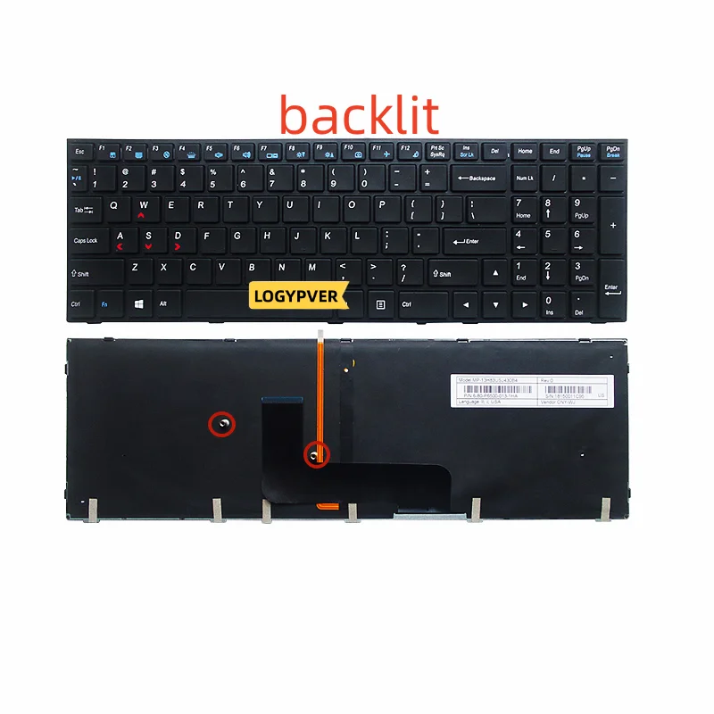 

US Color Backlight Laptop Keyboard for Hasee Z6 Z7 Z8 P655 I3 I5 I7 G6 T5 T5S T5X Backlit White Red