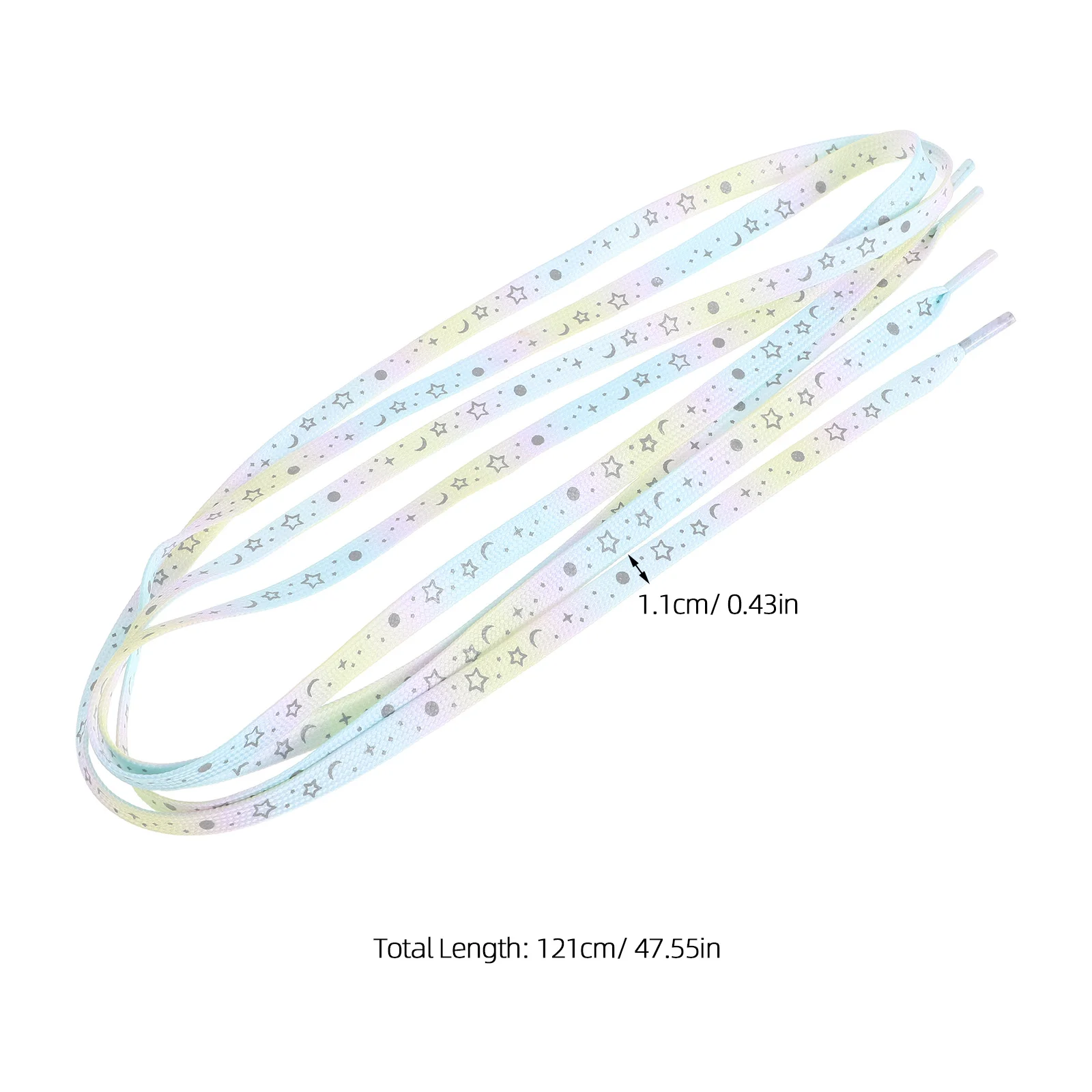 أربطة أحذية جالاكسي العاكسة تضيء أربطة أحذية رياضية مسطحة للرجال والنساء أحذية رياضية متوهجة إكسسوار رياضي