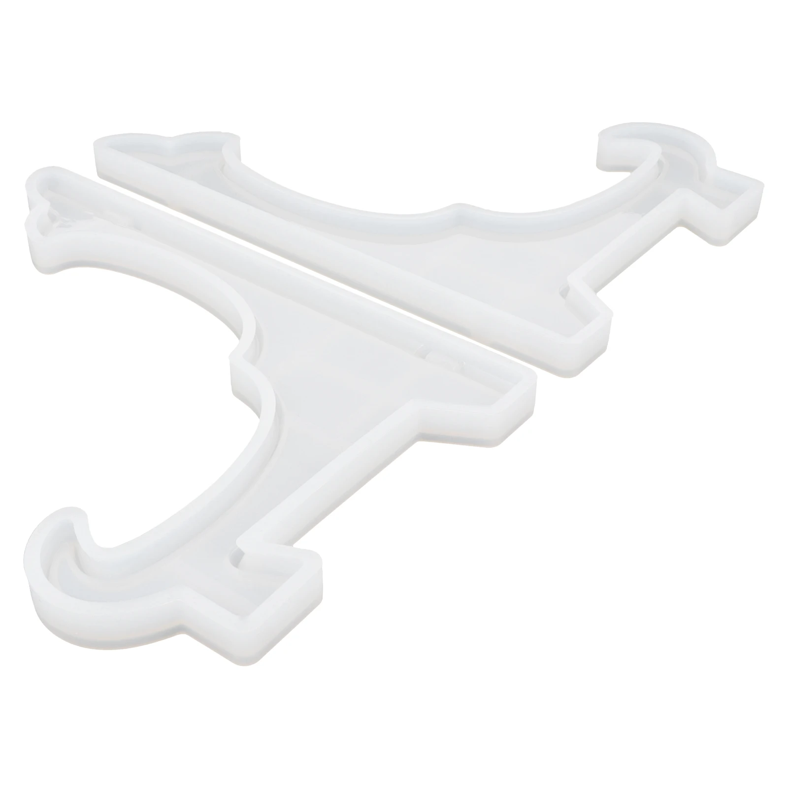 

2 Pcs Home Decoration Crystal Glue Ornament Stand Storage Shelving Display Mold Desk Rack