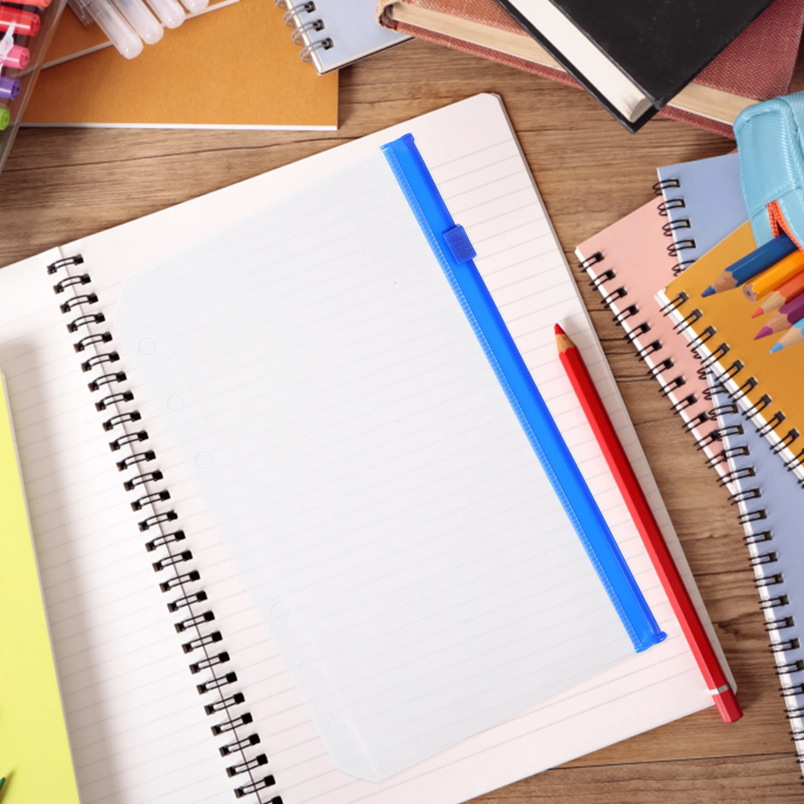 

Zipper Binder Insert PVC Multi-Use Budget Pocket Storage for Receipts Stickers Cards Manual Ledger Clear for Students