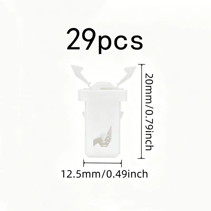 29 pcs Self-Locking Snap Fasteners, Easy Push-to-Close and Press-Type Self-Locking, ideal for Storage Container Lids
