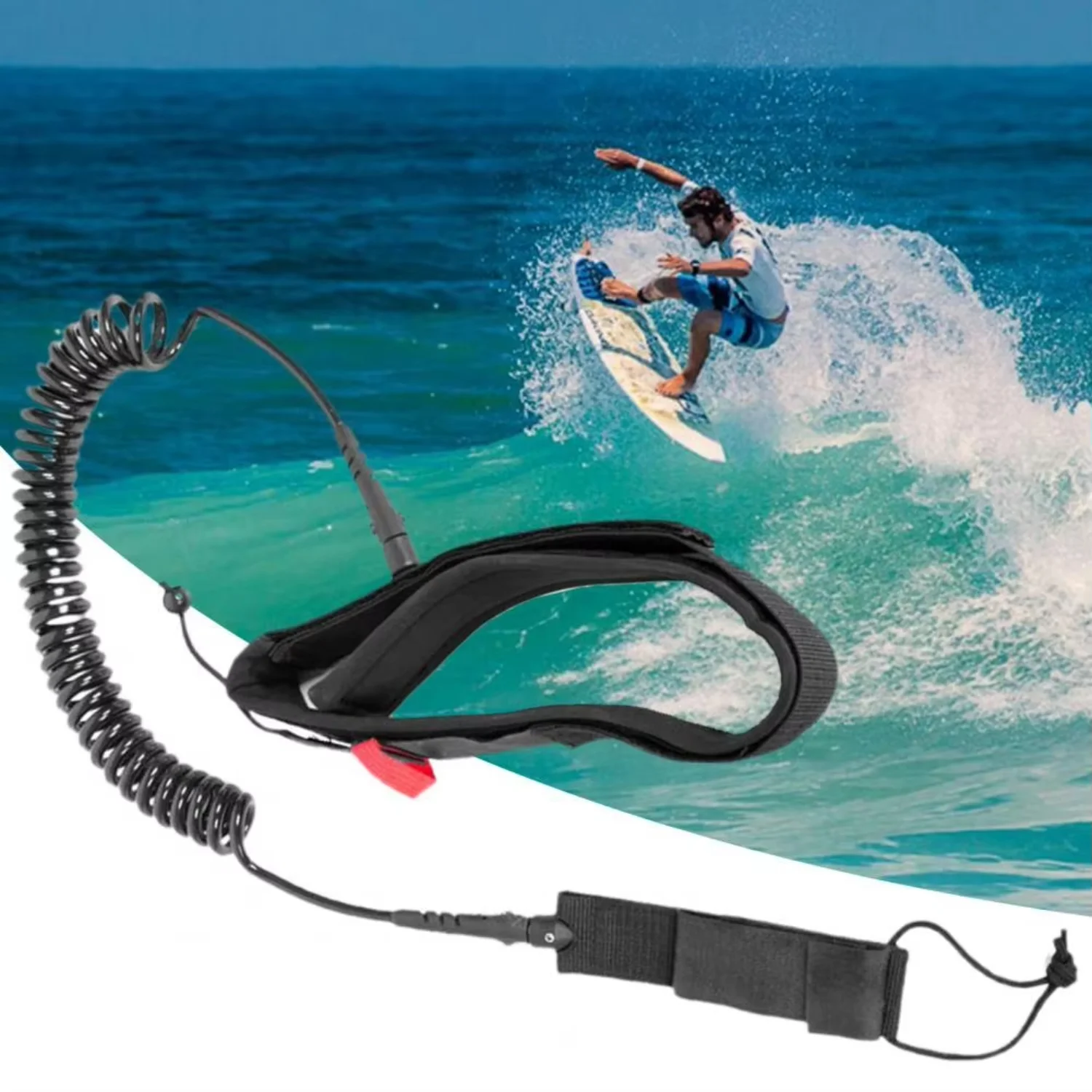 

Degrees Rotation Anti-winding Surfing Waist Rope Adjustable Band Rotatable Retractable Surfboard Leash Sea