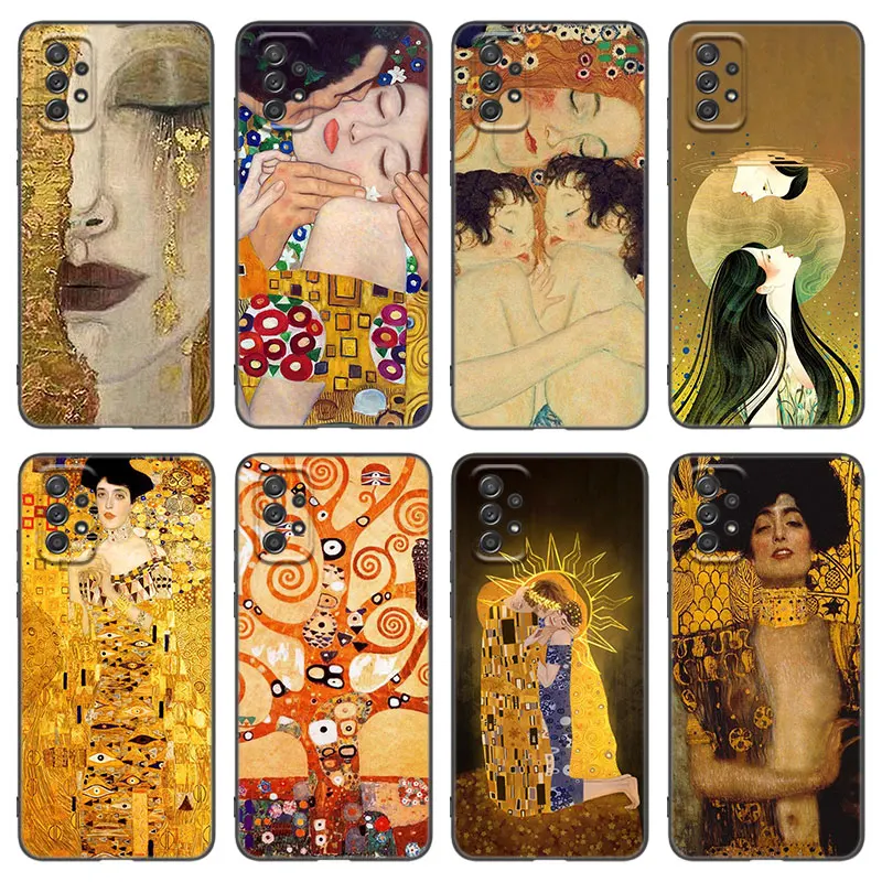 Kiss by Gustav Klimt Phone Case For Samsung A13 A22 A24 A32 4G A33 A34 A35 A52S A53 A54 A55 A73 5G A06 A12 A14 A15 A23 A51