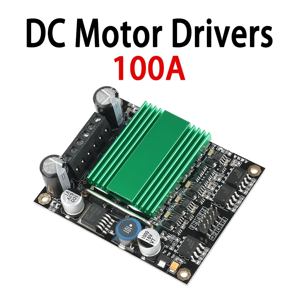 

DC 12V-48V 100A High Power Dual Channel DC Motor Drive Module Board Optocoupler Isolation H-bridge Governor Speed Control 24V
