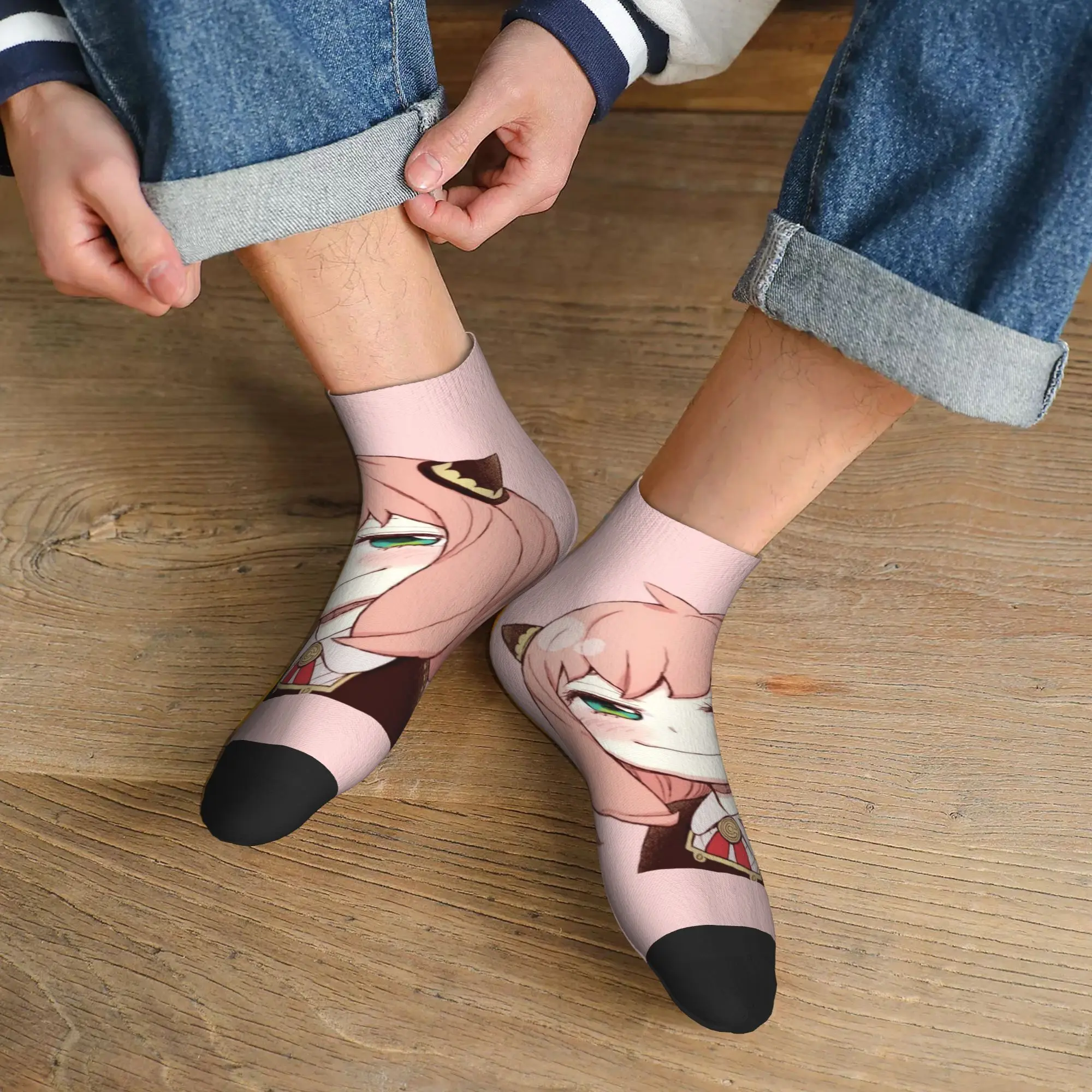Calcetines Anya smart Spy x Family para todas las estaciones, calcetines Harajuku de alta calidad, medias de Hip Hop para hombres y mujeres, regalos