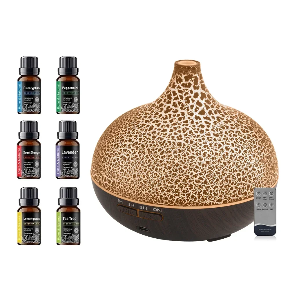 

550ml Aromatherapy Diffuser Crack Design, Auto Shut Off, Ultra Quiet for Home & Sleep