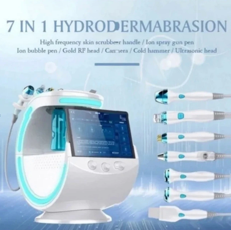 

7 in 1 Hydro facial machine Professional Ultrasonic Skin Rejuvenation Dermabrasion Hyperbaric Oxygen Facial Machine Deep