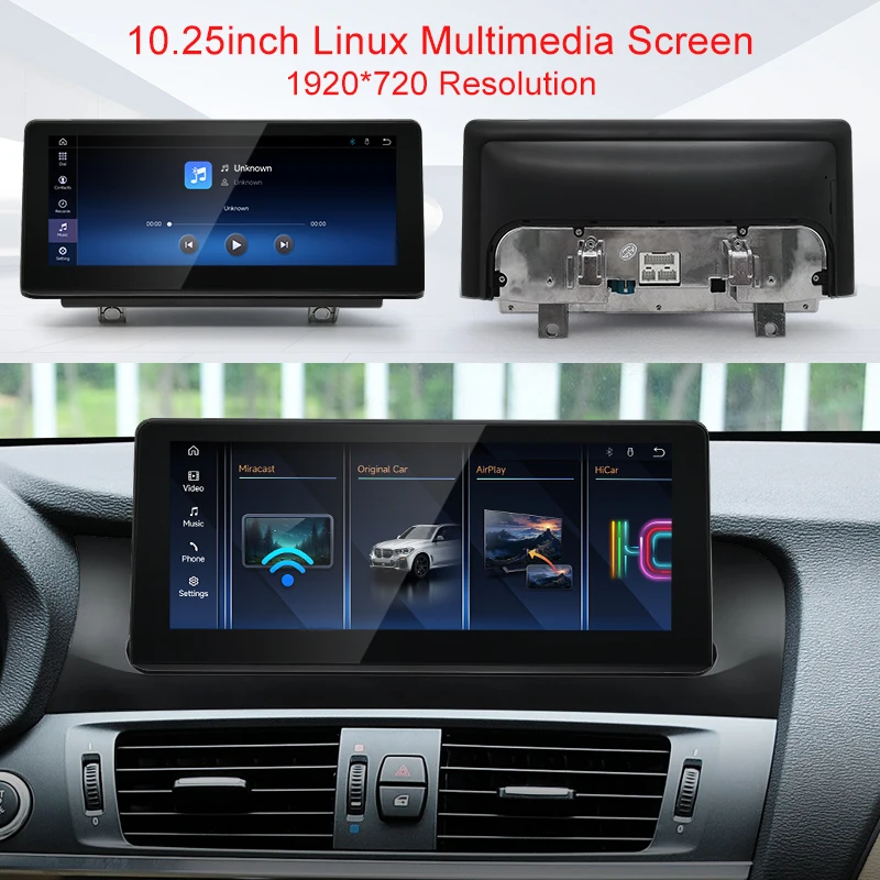 STWEI 2026 New Slim Screens Linux System 12.8inch 2400X900 Resolution For BMW X3 X4 F25 F26 Wireless CarPlay Auto player  KSW