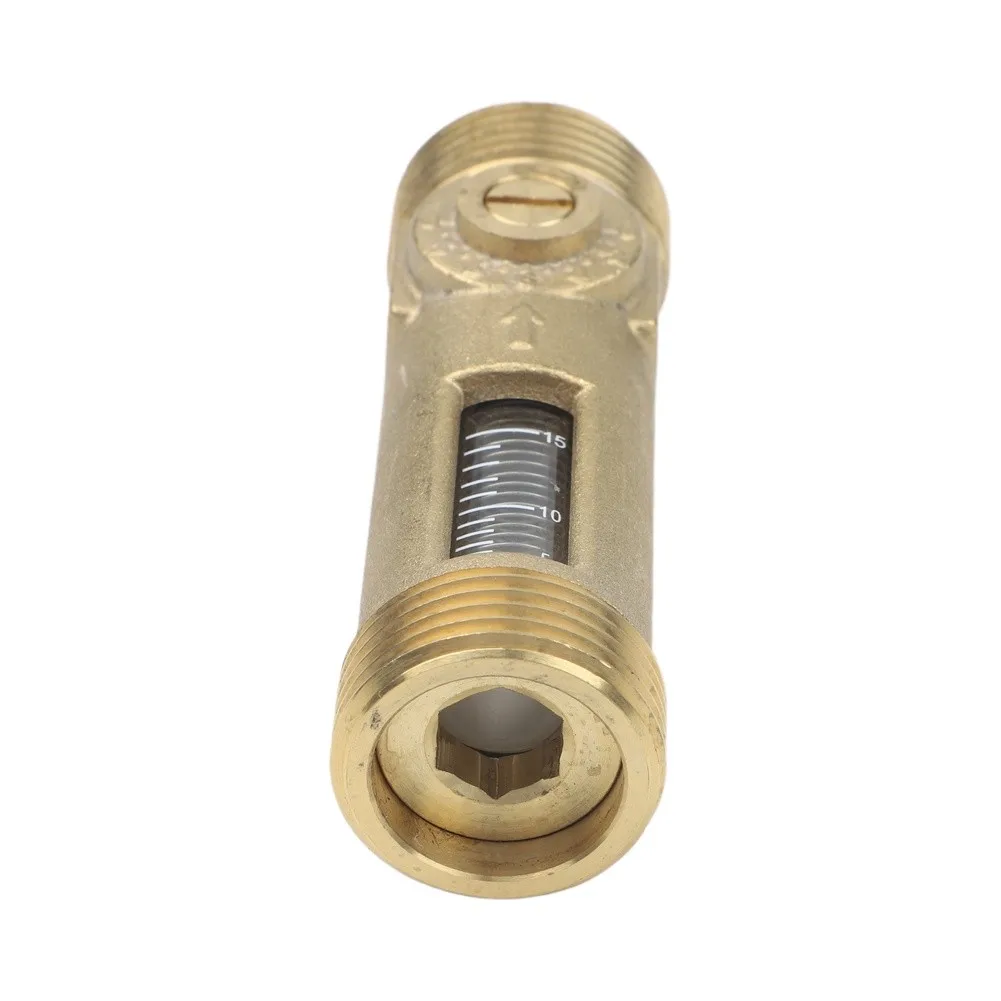 For HVAC DN25 brass flow balancing valve with visual flow meter and adjustable control ball valve for efficient operation