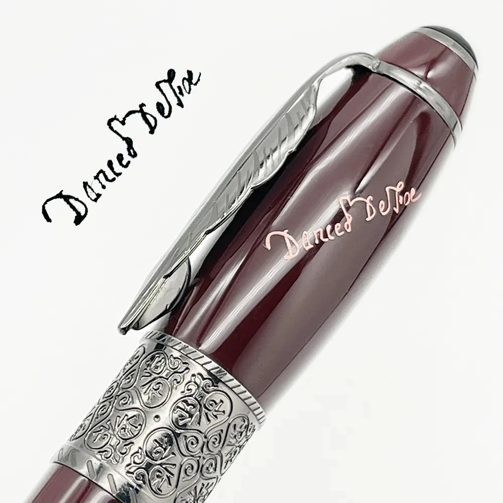 Imagem -03 - Daniel Defoe Rollerball Caneta Esferográfica Papelaria de Luxo Barril com Número de Série Agd Grande Escritor mb 0301 8000