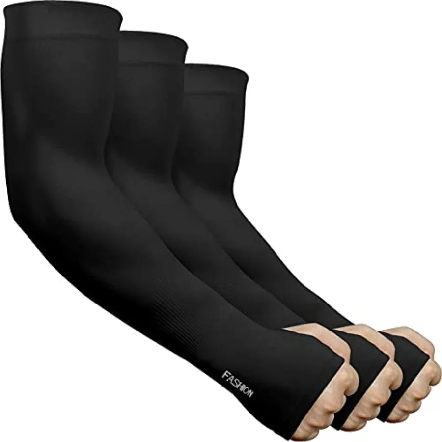 

beister 3/6 Pairs UV Cooling Arm Sleeves Sun Protection Unisex for Sports, Cycling, Golf, Running
