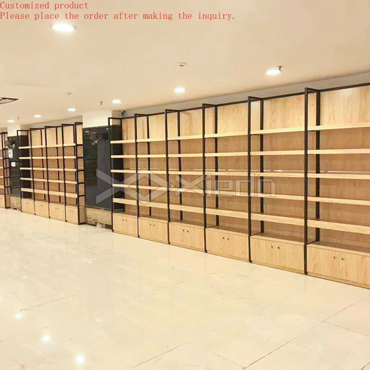 

Custom.Wood Supermarket Shelves Display Retail Display Stand Hot Sale for Convenience Store Shelving