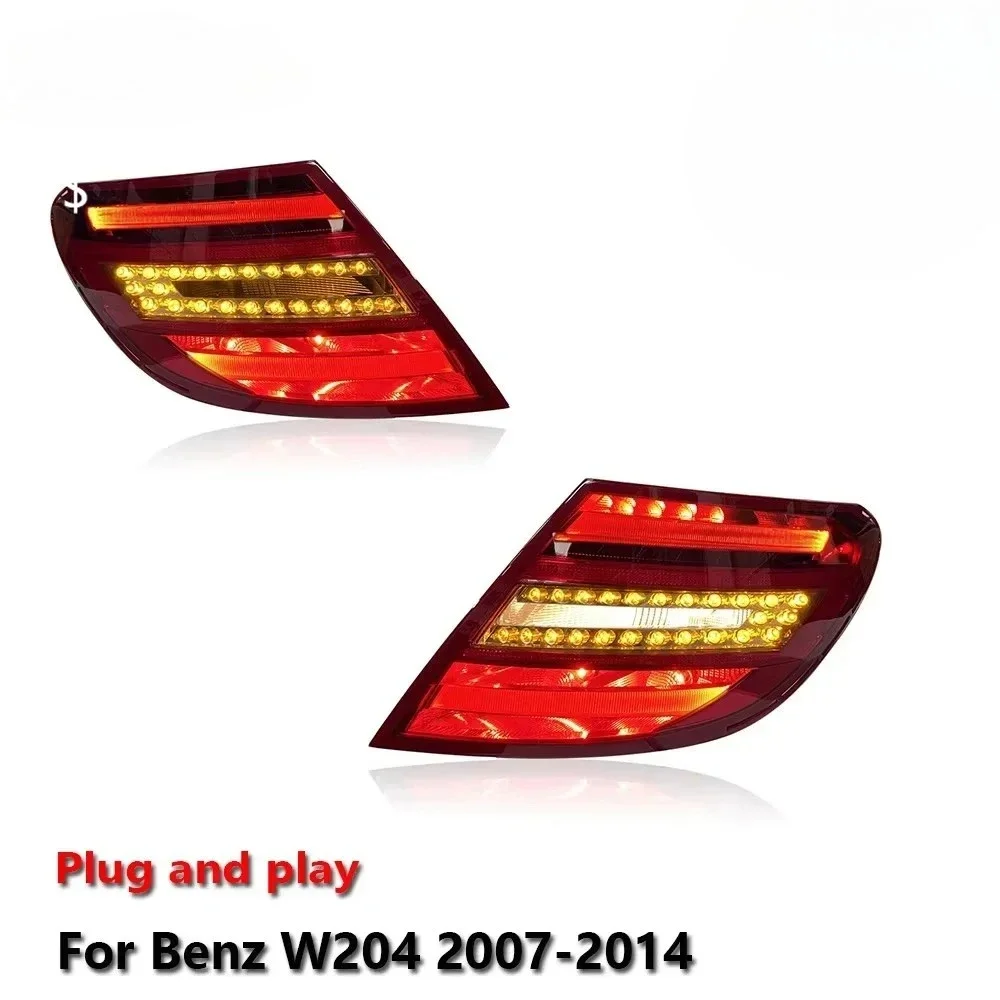 

Car LED Tail Light Auto Assemblies For Benz W204 2007-2014 Auto Fog DRL Brake Turn Signal Lamp Plug And Play