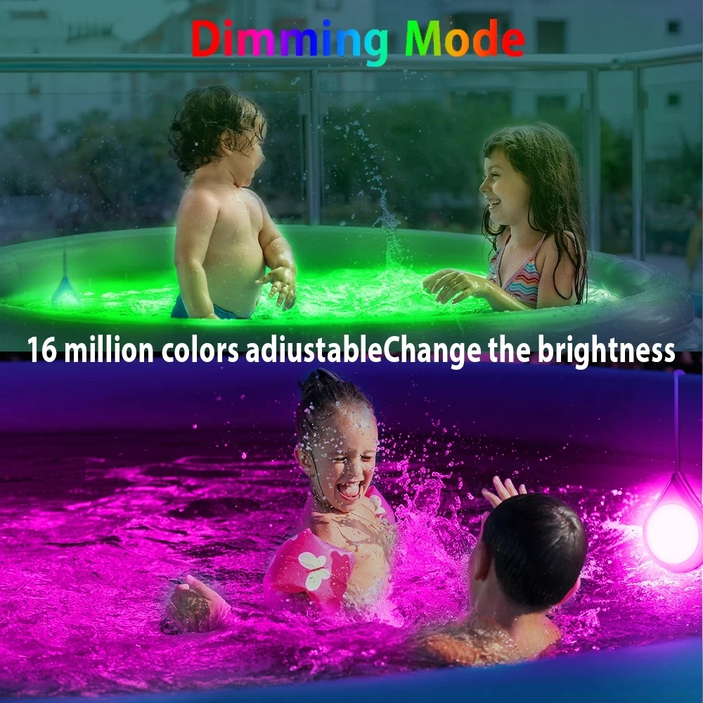 Luces subacuáticas RGB para piscina, lámpara LED de succión magnética IP67, 10M, 25W, Control por aplicación móvil, sin perforación, instalación