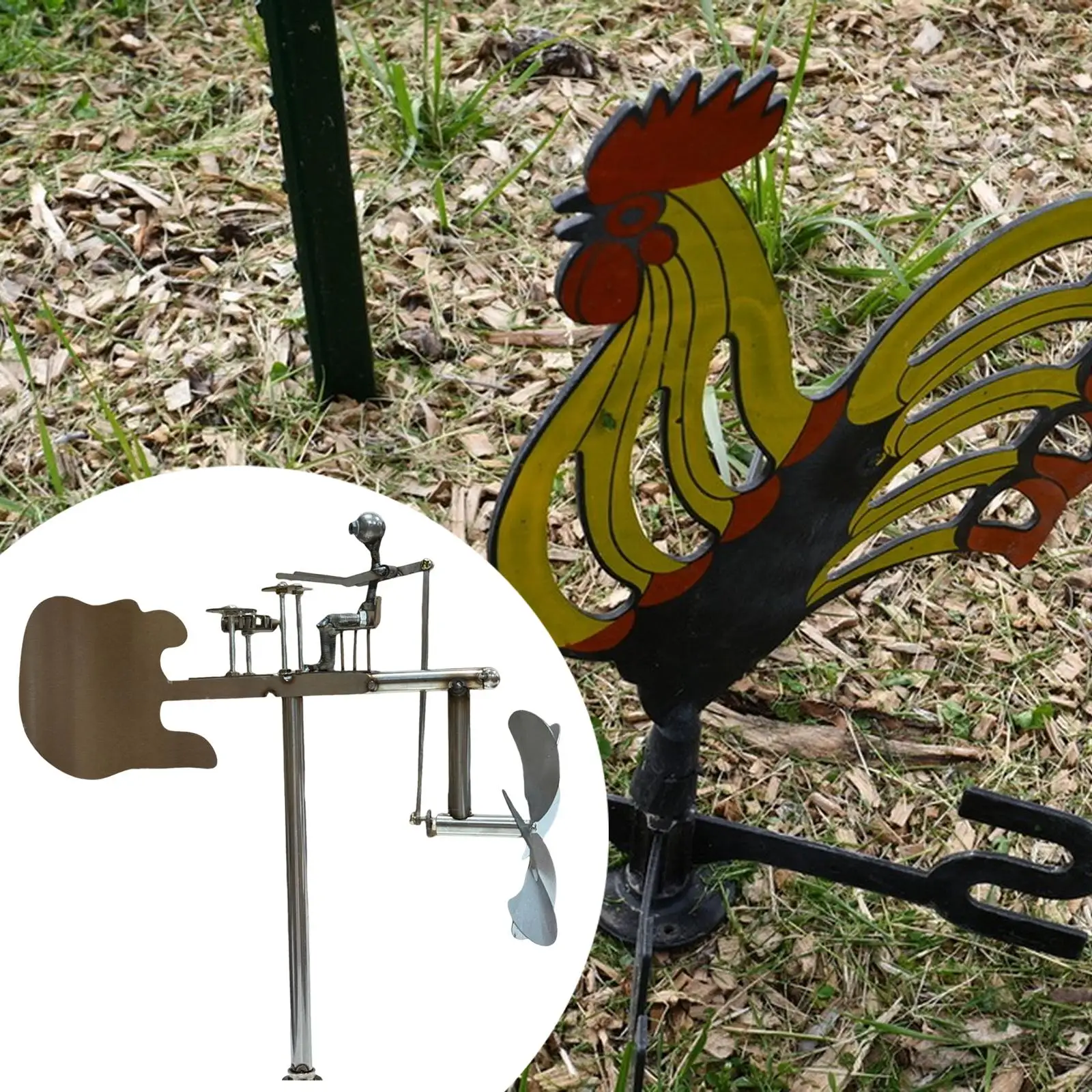 

Drummer Windmill Garden Decoration Yard Decor Stake for Yard Indoor Home
