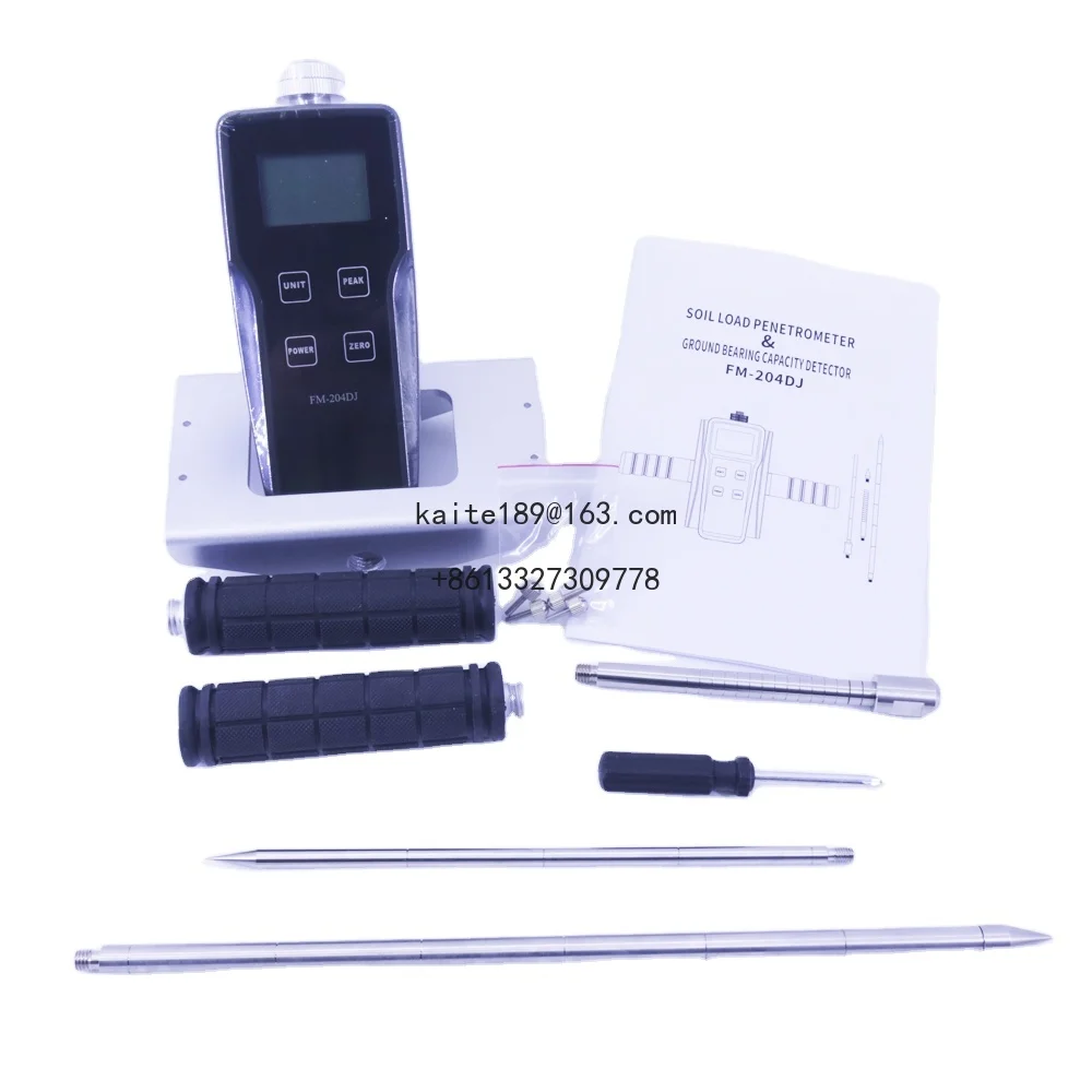 FM-204DJ Soil Load Penetrometer Ground Bearing Capacity Detector Measuring Range 0kg-100kg (0-1000N)