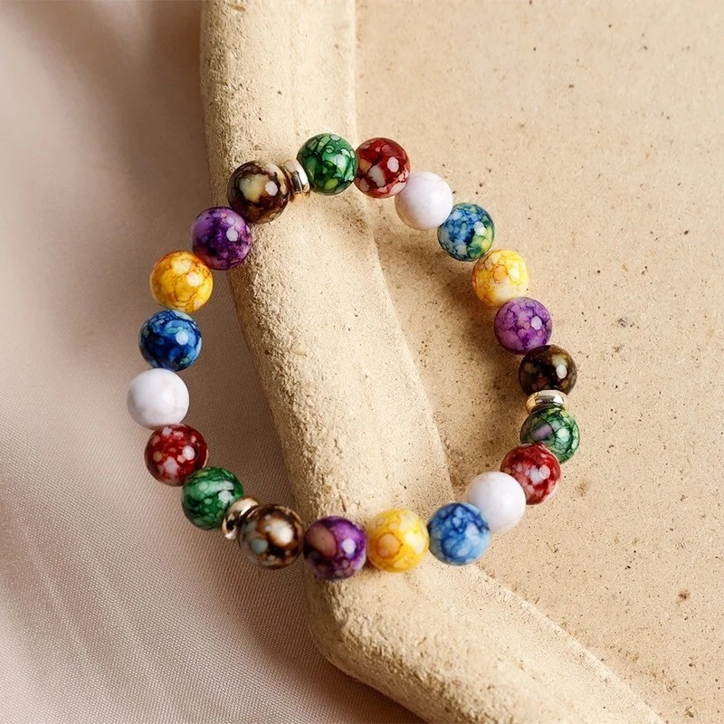 New 7 Chakra Natural Stone Beaded Bracelet for Women Yoga Energy Bracelet Lovers Valentines Day Gift Jewelry Pulseras Mujer