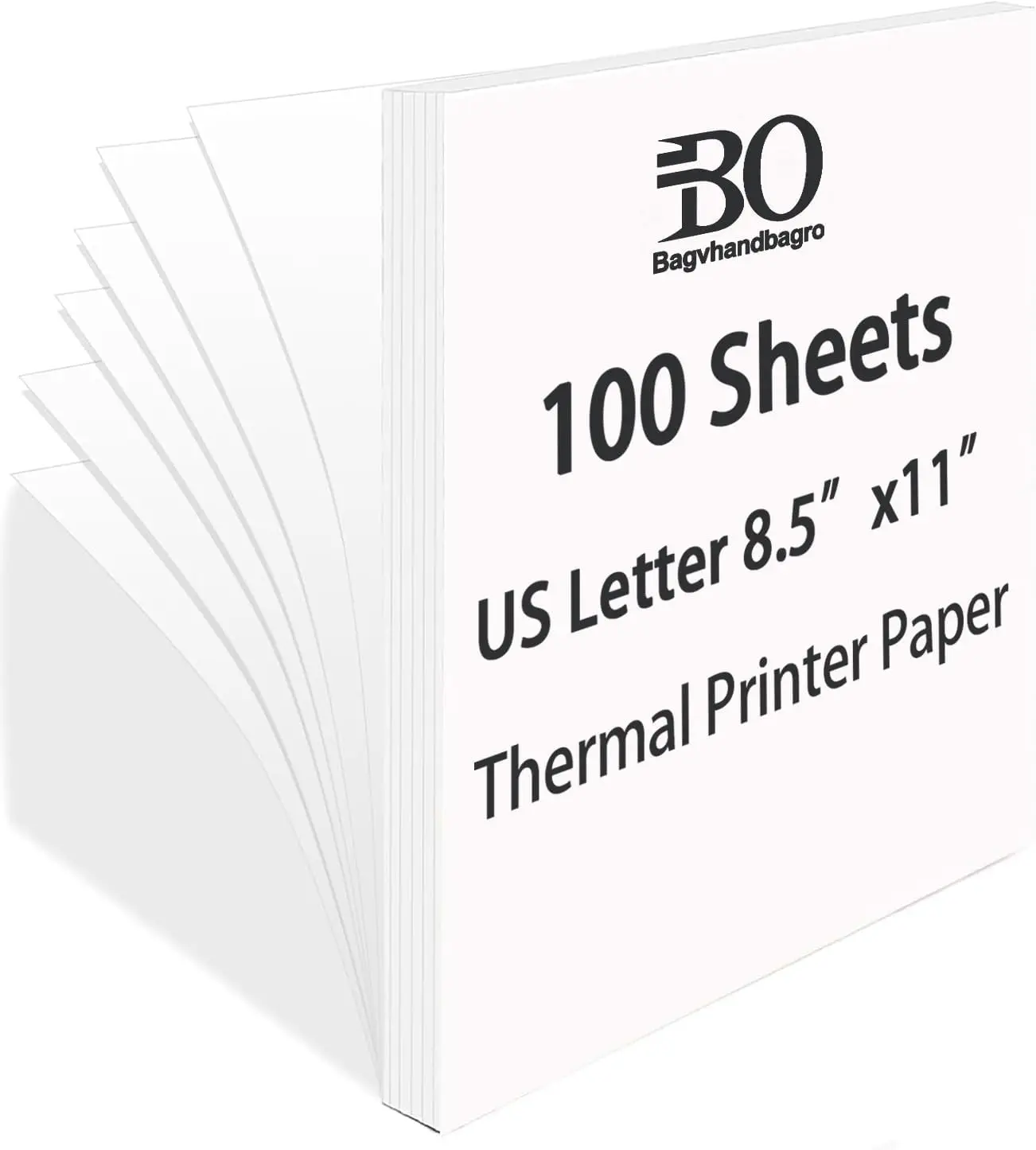 

100 листов термобумаги для принтера, формат US Letter 8,5''×11'', высококачественная, для портативных принтеров