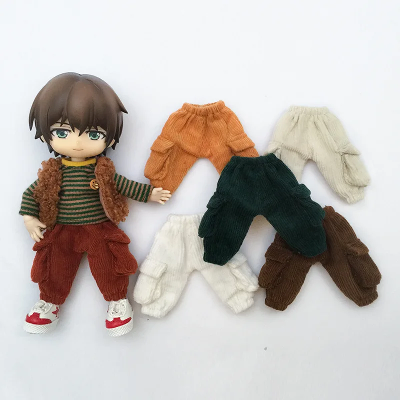 ใหม่ Ob11สุกี้กระเป๋าตุ๊กตากางเกง Corduroy ตุ๊กตากางเกงอุปกรณ์เสริมสำหรับ Nendoroids, Ob11ตุ๊กตา,Gsc,molly,Dod ตุ๊กตา