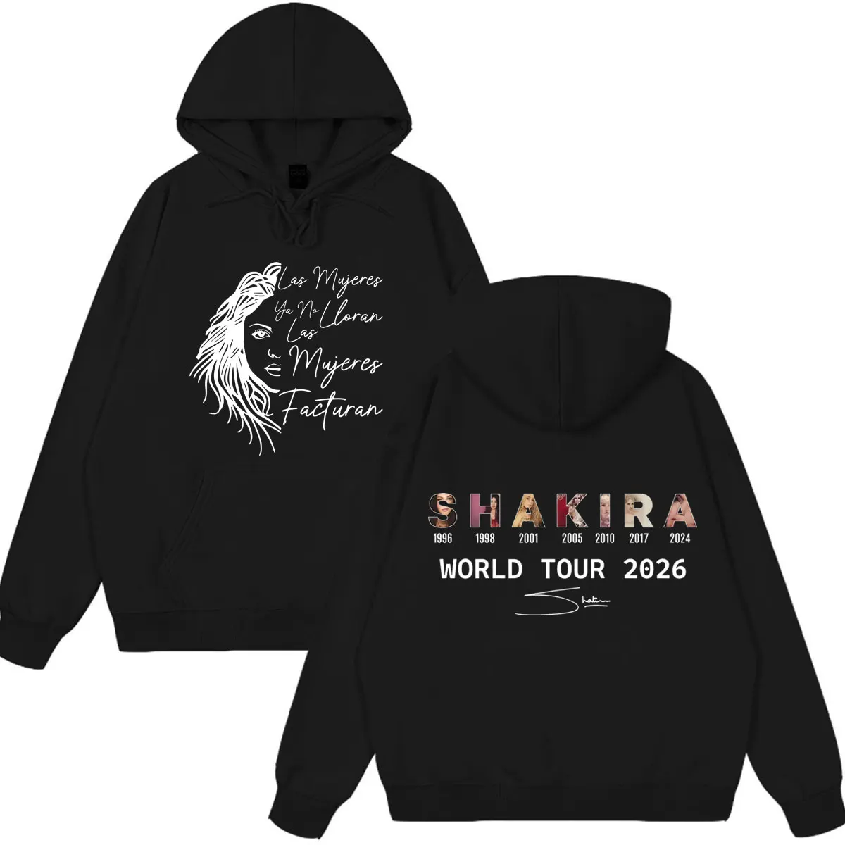 Shakira Las Mujeres Ya No Lloran Album 2026 Tour Printe Hoodie Herren Damen Mode Sweatshirt Lockerer Freizeitpullover Fan-Geschenke Oberteile – Detail 2